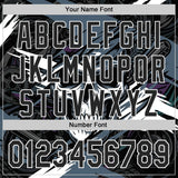 Custom Black Blue-White 3D Pattern Design Motorcycle Motocross Skull Authentic Baseball Jersey