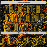 Custom Black Red-Yellow 3D Pattern Design Motorcycle Motocross Skull Flame Authentic Baseball Jersey