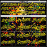 Custom Black-Light Yellow 3D Pattern Design Motorcycle Motocross Skull Authentic Baseball Jersey