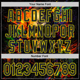 Custom Black-Light Yellow 3D Pattern Design Motorcycle Motocross Skull Authentic Baseball Jersey