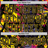 Custom Purple Black Deep Pink-Yellow 3D Pattern Design Motorcycle Motocross Skull Authentic Baseball Jersey