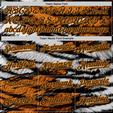 Custom Orange Black Gray-Bay Orange Tiger Stripe Scratch Authentic Baseball Jersey