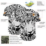 Custom White-Black Leopard Print Authentic Baseball Jersey