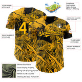Custom Black-Gold Animal Eagle Authentic Baseball Jersey