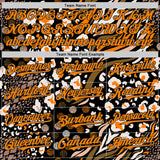 Custom Black Bay Orange-White Leopard Print Tiger Stripe Authentic Baseball Jersey
