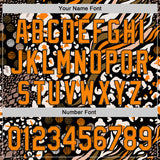 Custom Black Bay Orange-White Leopard Print Tiger Stripe Authentic Baseball Jersey