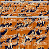 Custom Texas Orange Black-White Leopard Print Authentic Baseball Jersey