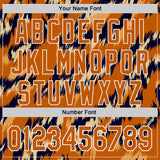 Custom Texas Orange Black-White Leopard Print Authentic Baseball Jersey