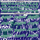 Custom Blue Kelly Green-White Tiger Stripe Print Authentic Baseball Jersey