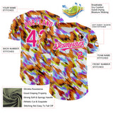 Custom Orange Hot Pink-White Leopard Print Authentic Baseball Jersey