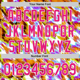 Custom Orange Hot Pink-White Leopard Print Authentic Baseball Jersey