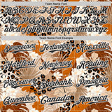 Custom Brown Black-White Leopard Print Tropical Jungle Authentic Baseball Jersey