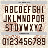 Custom Cream-Brown Leopard Print Authentic Baseball Jersey