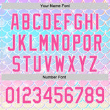 Custom Purple Pink Blue-White Mermaid Skin Authentic Baseball Jersey