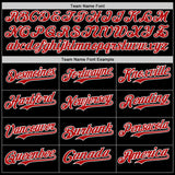 Custom Black Red-White Classic Color Block Side Panel Stripe Authentic Baseball Jersey