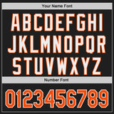 Custom Black Orange-White Classic Color Block Side Panel Stripe Authentic Baseball Jersey