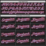 Custom Black Light Blue-Red Classic Color Block Side Panel Stripe Authentic Baseball Jersey