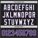 Custom Black Purple-White Classic Color Block Side Panel Stripe Authentic Baseball Jersey