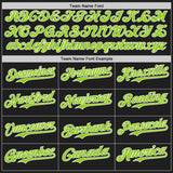 Custom Black Neon Green-White Classic Color Block Side Panel Stripe Authentic Baseball Jersey