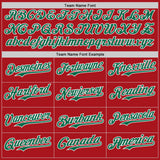 Custom Red Kelly Green-White Classic Color Block Side Panel Stripe Authentic Baseball Jersey