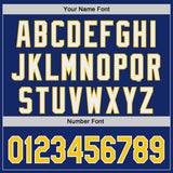 Custom Royal Yellow-White Classic Color Block Side Panel Stripe Authentic Baseball Jersey