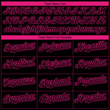 Custom Black Hot Pink-White 3D Pink Ribbon Breast Cancer Awareness Month Women Health Care Support Authentic Baseball Jersey