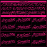 Custom Black Hot Pink-White 3D Pink Ribbon Breast Cancer Awareness Month Women Health Care Support Authentic Baseball Jersey