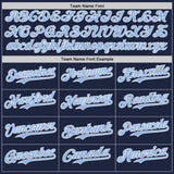 Custom Navy Light Blue-White Classic Color Block Side Panel Stripe Authentic Baseball Jersey