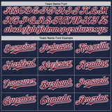 Custom Navy Crimson-White Classic Color Block Side Panel Stripe Authentic Baseball Jersey