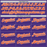 Custom Purple Orange-White Classic Color Block Side Panel Stripe Authentic Baseball Jersey