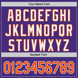 Custom Purple Orange-White Classic Color Block Side Panel Stripe Authentic Baseball Jersey