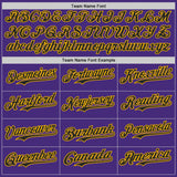 Custom Purple Black-Gold Classic Color Block Side Panel Stripe Authentic Baseball Jersey