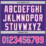 Custom Purple Pink-White Classic Color Block Side Panel Stripe Authentic Baseball Jersey