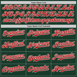 Custom Green Red-White Classic Color Block Side Panel Stripe Authentic Baseball Jersey