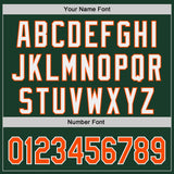 Custom Green Orange-White Classic Color Block Side Panel Stripe Authentic Baseball Jersey