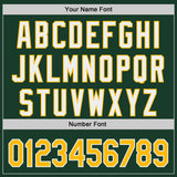 Custom Green Gold-White Classic Color Block Side Panel Stripe Authentic Baseball Jersey