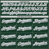 Custom Green Gray-White Classic Color Block Side Panel Stripe Authentic Baseball Jersey
