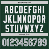 Custom Green Gray-White Classic Color Block Side Panel Stripe Authentic Baseball Jersey