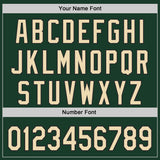 Custom Green Cream-Black Classic Color Block Side Panel Stripe Authentic Baseball Jersey