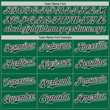 Custom Kelly Green Black-White Classic Color Block Side Panel Stripe Authentic Baseball Jersey