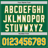 Custom Kelly Green Gold-White Classic Color Block Side Panel Stripe Authentic Baseball Jersey