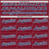 Custom Crimson Navy-White Classic Color Block Side Panel Stripe Authentic Baseball Jersey