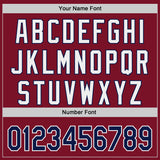 Custom Crimson Navy-White Classic Color Block Side Panel Stripe Authentic Baseball Jersey