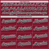 Custom Crimson Black-White Classic Color Block Side Panel Stripe Authentic Baseball Jersey