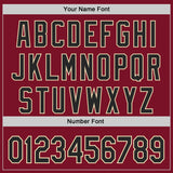 Custom Crimson Black-Cream Classic Color Block Side Panel Stripe Authentic Baseball Jersey
