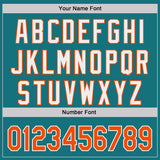 Custom Teal Orange-White Classic Color Block Side Panel Stripe Authentic Baseball Jersey