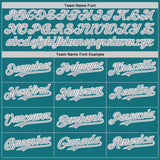 Custom Teal Gray-White Classic Color Block Side Panel Stripe Authentic Baseball Jersey