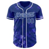 Custom Royal-White Cherry Blossoms Sakura Authentic Baseball Jersey