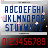 Custom White Red Black-Royal Cherry Blossoms Sakura Gradient Authentic Baseball Jersey