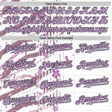 Custom White Light Purple-Black Cherry Blossoms Sakura Authentic Baseball Jersey